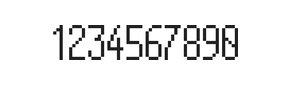 5×11数字点阵字体 ddN511AB0061