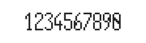 5×11数字点阵字体 ddN511AB0068