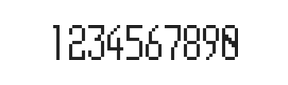 5×11数字点阵字体 ddN511AB0069