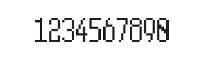 5×11数字点阵字体 ddN511AB0072