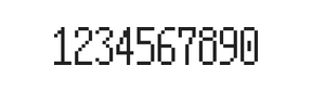 5×11数字点阵字体 ddN511AB0076