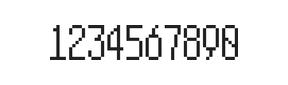 5×11数字点阵字体 ddN511AB0081