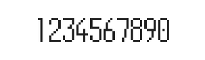 5×11数字点阵字体 ddN511AB0086