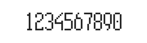 5×11数字点阵字体 ddN511AB0093