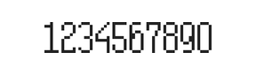 5×11数字点阵字体 ddN511AB0097