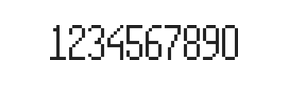 5×11数字点阵字体 ddN511AB0099