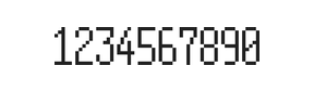 5×11数字点阵字体 ddN511AB0101