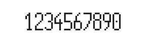 5×11数字点阵字体 ddN511AB0104