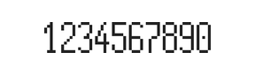5×11数字点阵字体 ddN511AB0105