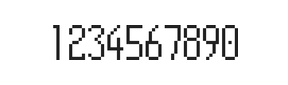 5×11数字点阵字体 ddN511AB0107