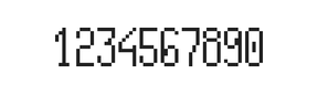 5×11数字点阵字体 ddN511AB0108