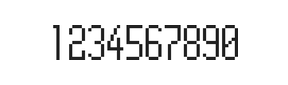 5×11数字点阵字体 ddN511AB0113