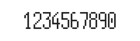 5×11数字点阵字体 ddN511AB0115