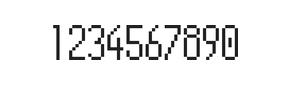 5×11数字点阵字体 ddN511AB0118