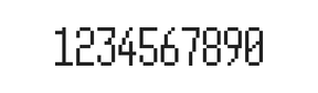 5×11数字点阵字体 ddN511AB0122