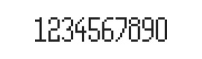 5×11数字点阵字体 ddN511AB0130