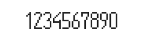 5×11数字点阵字体 ddN511AB0131