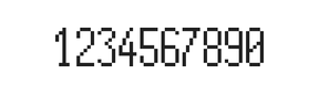 5×11数字点阵字体 ddN511AB0134