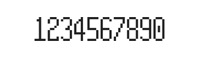 5×11数字点阵字体 ddN511AB0142