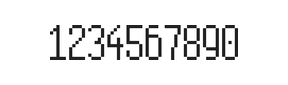5×11数字点阵字体 ddN511AB0145