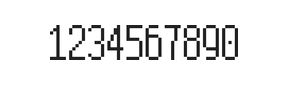 5×11数字点阵字体 ddN511AB0149