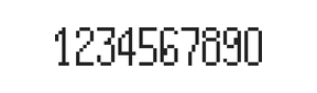 5×11数字点阵字体 ddN511AB0158