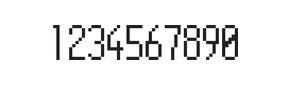 5×11数字点阵字体 ddN511AB0159