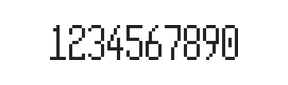 5×11数字点阵字体 ddN511AB0160