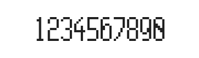 5×11数字点阵字体 ddN511AB0161