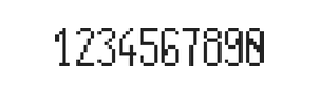 5×11数字点阵字体 ddN511AB0162