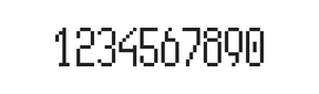 5×11数字点阵字体 ddN511AB0165