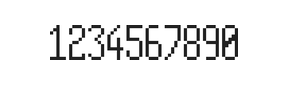 5×11数字点阵字体 ddN511AB0167