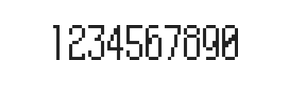 5×11数字点阵字体 ddN511AB0175