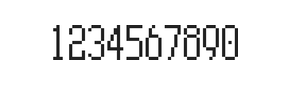 5×11数字点阵字体 ddN511AB0180