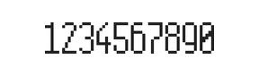 5×11数字点阵字体 ddN511AB0181