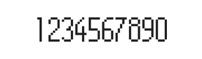 5×11数字点阵字体 ddN511AB0183