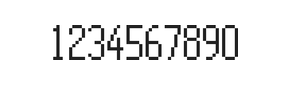 5×11数字点阵字体 ddN511AB0184