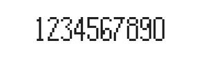 5×11数字点阵字体 ddN511AB0185