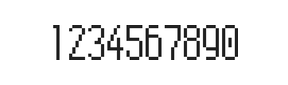 5×11数字点阵字体 ddN511AB0189