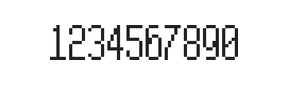 5×11数字点阵字体 ddN511AB0194