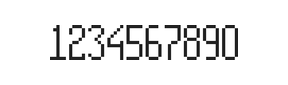 5×11数字点阵字体 ddN511AB0197
