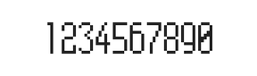 5×11数字点阵字体 ddN511AB0198