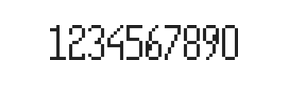 5×11数字点阵字体 ddN511AB0201