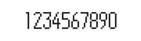 5×11数字点阵字体 ddN511AB0202