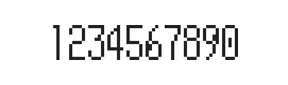 5×11数字点阵字体 ddN511AB0205
