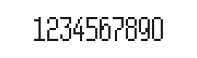 5×11数字点阵字体 ddN511AB0207