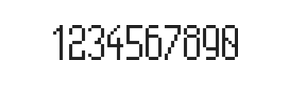 5×11数字点阵字体 ddN511AB0210