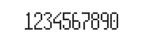 5×11数字点阵字体 ddN511AB0218