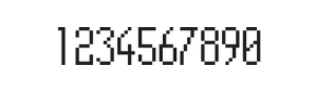 5×11数字点阵字体 ddN511AB0229