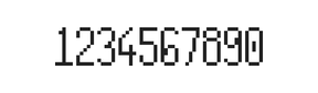 5×11数字点阵字体 ddN511AB0230